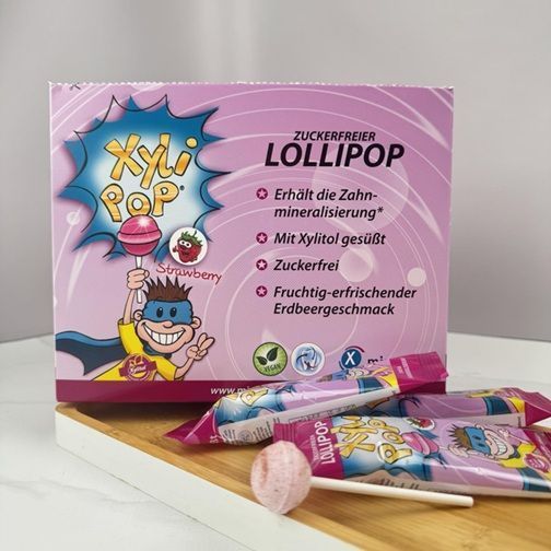 Леденец на палочке Xylipop, упаковка 50 штук (Ирландия) НФ-00000885 фото