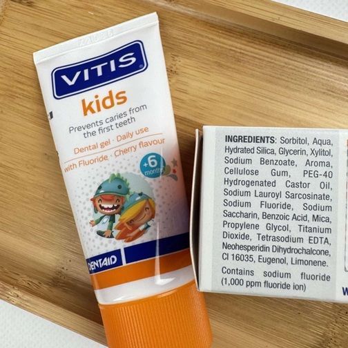 Дитяча зубна паста VITIS KIDS (Іспанія) з вишневим смаком, 2-6 років, 50 мл НФ-00000363 фото