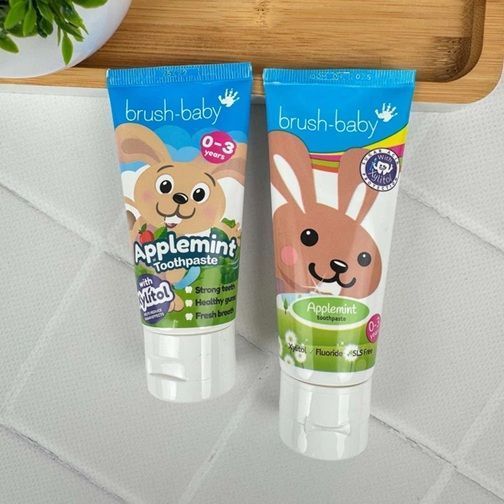Детская зубная паста Brush baby Мятное яблоко (Ирландия), с фтором, 0-3 года, 50 мл НФ-00000216 фото