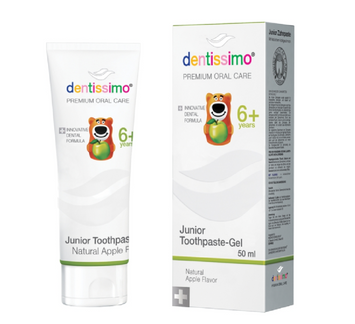 Детская зубная паста Dentissimo Junior (Италия), яблоко, от 6 лет, 50 мл НФ-00000231 фото