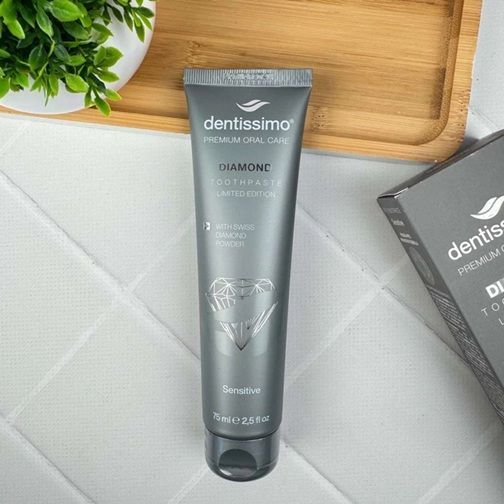 Зубна паста для чутливих зубів з діамантовою пудрою Dentissimo Diamond (Італія), 75 мл НФ-00000564 фото