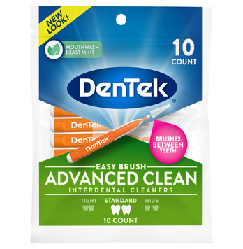 Межзубные очистители DenTek Easy brush для стандартных промежутков (США), 10 шт НФ-00000646 фото