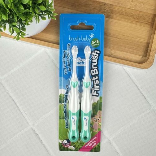 Набор детских зубных щеток Brush Baby First Brush (Ирландия), 0-18 месяцев НФ-00000158 фото