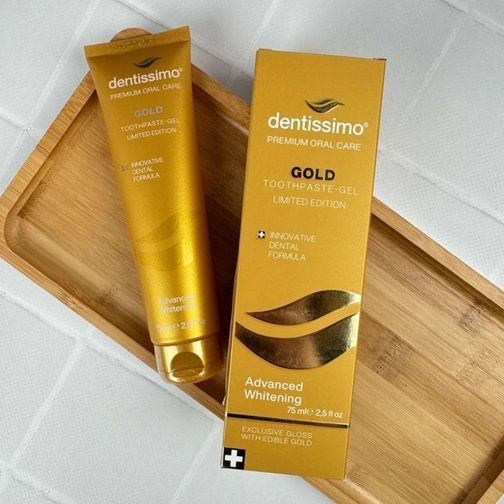 Зубная отбеливающая паста Dentissimo Gold (Италия), 75 мл НФ-00000462 фото