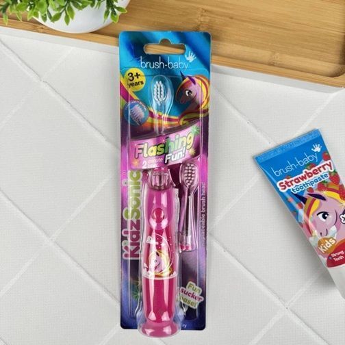 Електрична дитяча зубна щітка Brush-Baby KidzSonic (Ірландія), 3+ роки НФ-00000242 фото