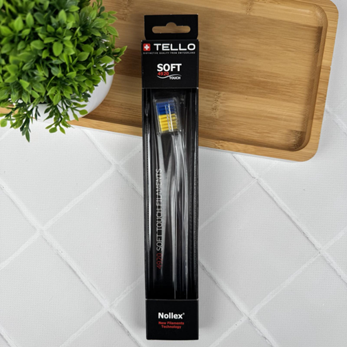 Зубная щетка Tello Soft 4920 сине-желтая (Швейцария) НФ-00000088 фото