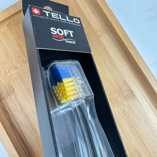 Зубная щетка Tello Soft 4920 сине-желтая (Швейцария) НФ-00000088 фото