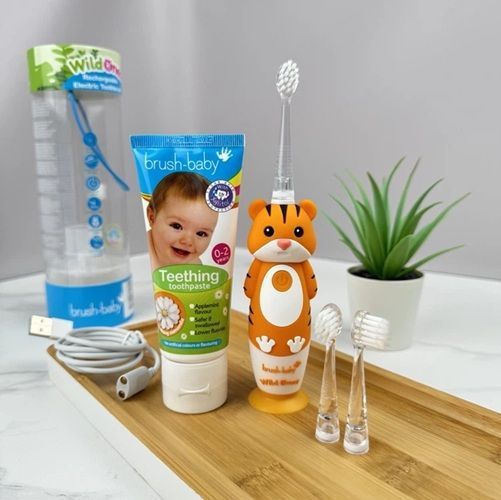 Электрическая детская зубная щетка Brush-Baby WildOnes Sonic Toothbrush (Ирландия), 0-10 лет НФ-00000316 фото