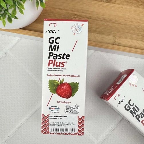 Крем для ремінералізації зубів GC Mi Paste Plus Полуниця (США), з 12 років, 35 мл НФ-00000522 фото
