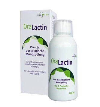 Ополіскувач для ротової порожнини пост і пребіотичний Apacare OraLactin (Німеччина) 200 мл НФ-00000428 фото
