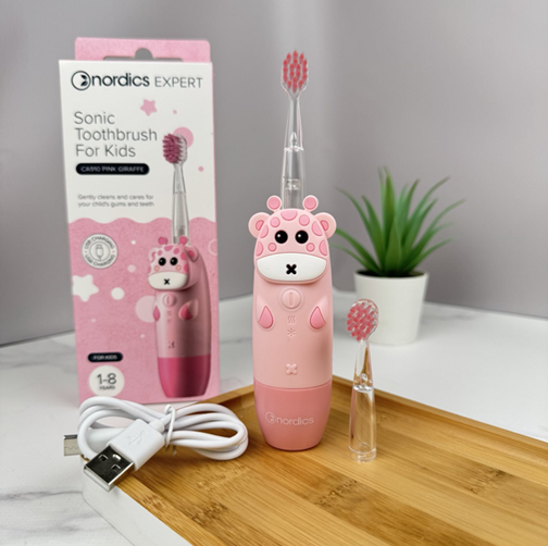 Электрическая детская звуковая зубная щетка Nordics Giraffe (Болгария), 1-12 лет НФ-00000663 фото