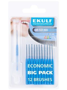 Міжзубні йоржики Ekulf pH 0.8мм (Швеція), 12 шт НФ-00001087 фото