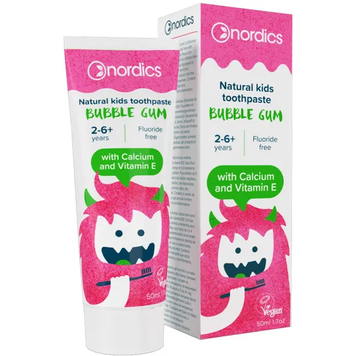 Детская зубная паста Nordics Kids Bubble Gum, 2-6 лет (Болгария), 50 мл НФ-00000005 фото