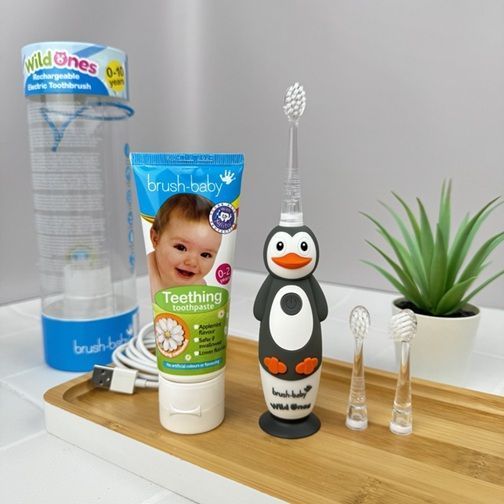 Электрическая детская зубная щетка Brush-Baby WildOnes Sonic Toothbrush (Ирландия), 0-10 лет НФ-00000281 фото