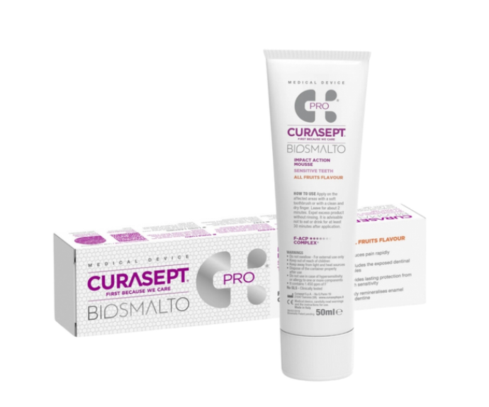 Зубна паста для чутливих зубів Curasept Biosmalto Sensitive Teeth (Італія), 75 мл НФ-00000684 фото