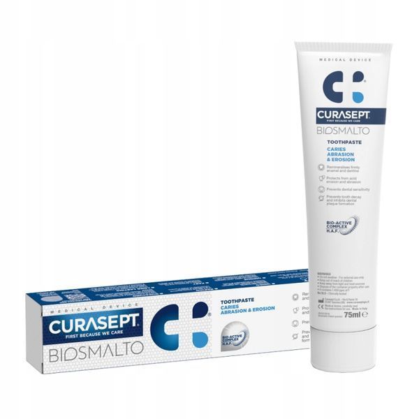 Зубна паста Curasept Biosmalto Caries Abrasion & Erosion (Італія), 75 мл НФ-00000442 фото