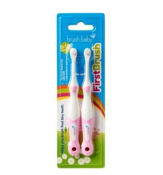 Набор детских зубных щеток Brush Baby First Brush (Ирландия), 0-18 месяцев НФ-00000157 фото