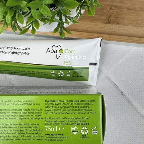 Зубна паста ремінералізуюча &laquo;Рідка емаль&raquo; Apacare (Німеччина), 75 г НФ-00000307 фото