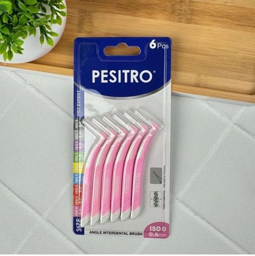 Межзубные ершики L-образные Pesitro (КНР) 0,6мм, 6 шт НФ-00000405 фото
