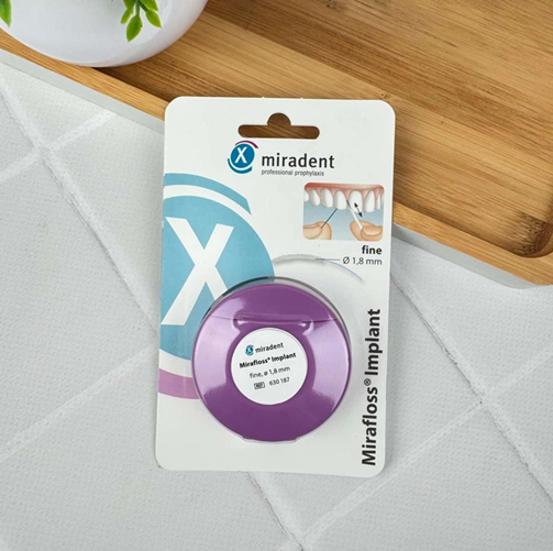 Зубная нить Miradent Implant CHX Fine 1,8 мм (Германия) НФ-00001043 фото