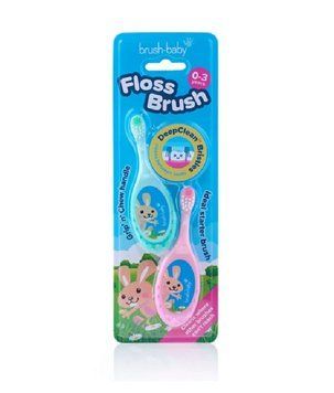 Набор детских зубных щеток Brush Baby Floss Brush (Ирландия), 0-3 года НФ-00000501 фото