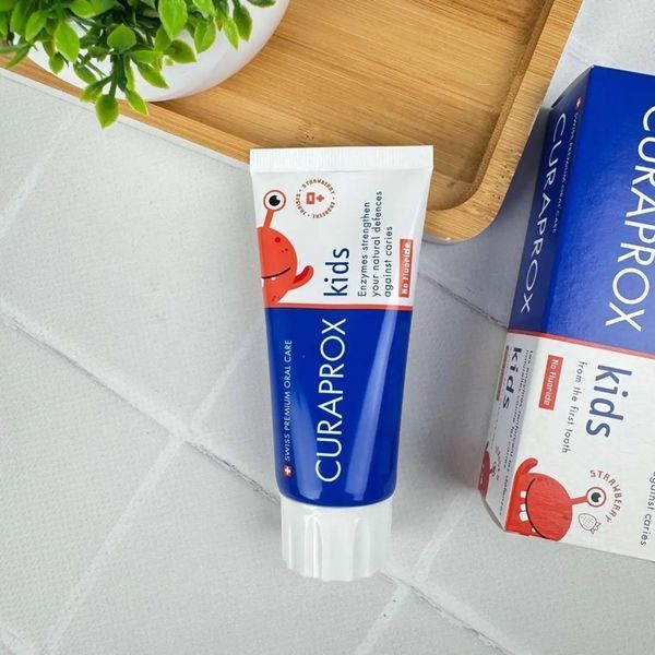Дитяча зубна паста без фтору Curaprox Kids (Швейцарія), 0-2 роки, 60 мл НФ-00000568 фото